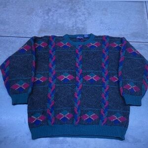 Men's Multicolor Patterned Sweater